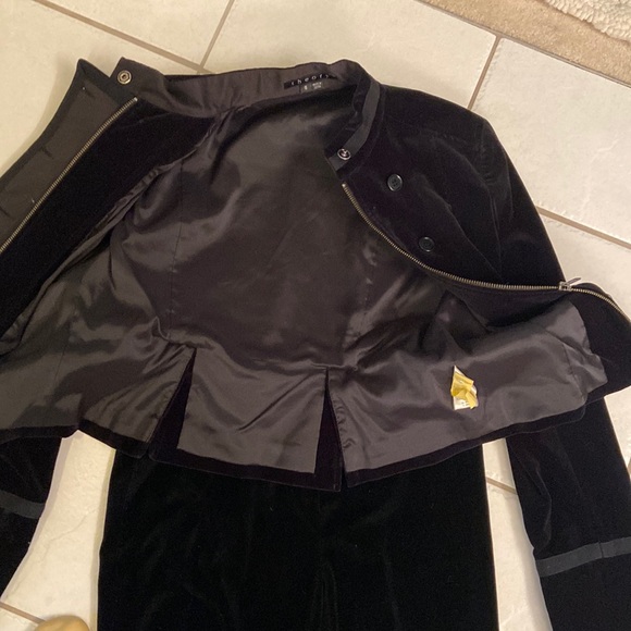 Theory Velvet Military Styled Pants Suit - Picture 5 of 16